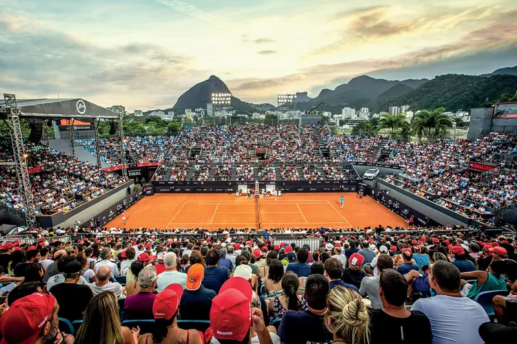 Quadra central do Rio Open, no Jockey Club: belezas naturais (Carlo Wrede/Divulgação)