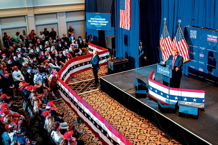 Donald Trump: ex-presidente teve 51% dos votos republicanos em Iowa e começou bem na disputa (Brandon Bell/Getty Images)