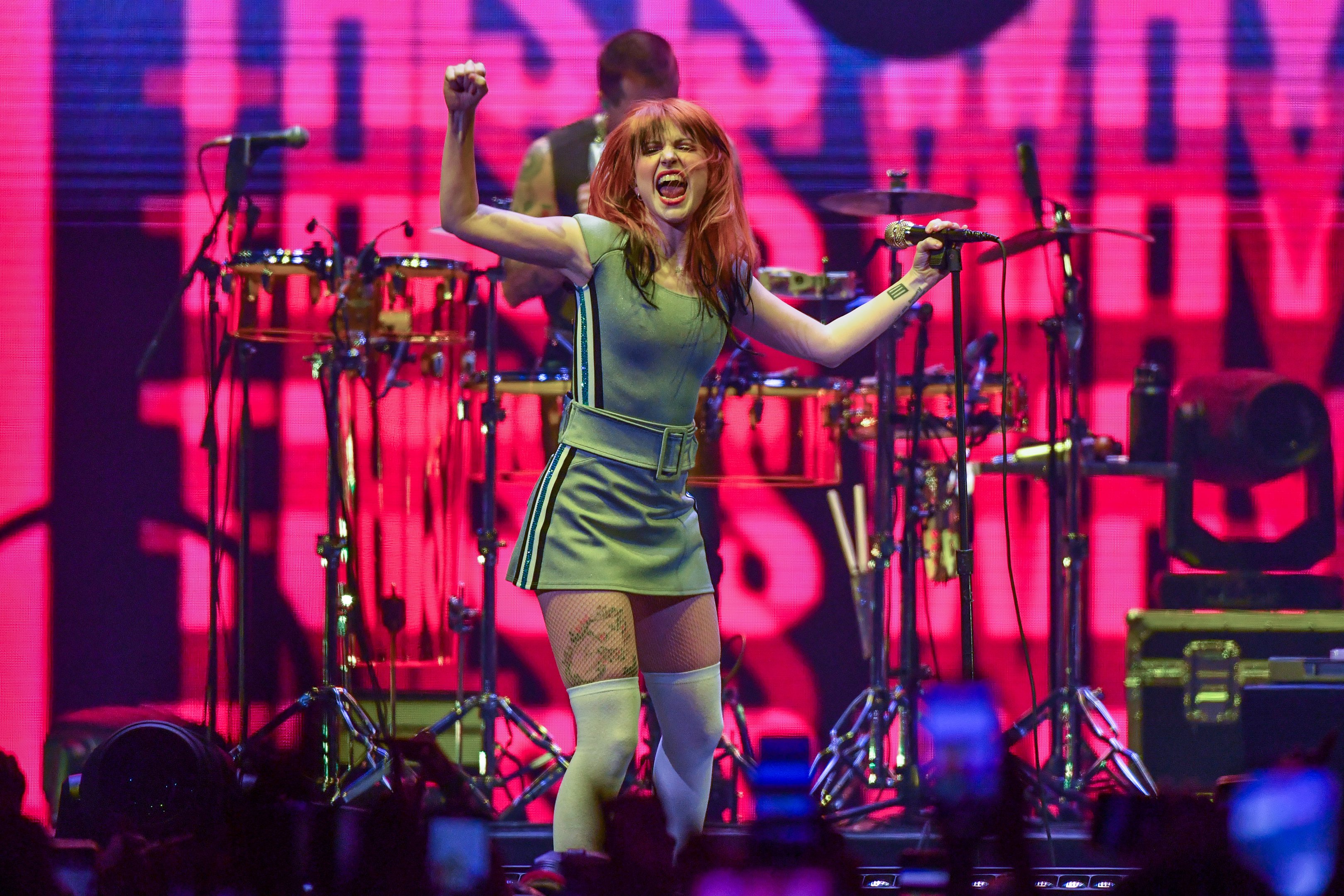 PHOENIX, ARIZONA - FEBRUARY 09: Hayley Williams of the group Paramore performs onstage during night one of the Bud Light Super Bowl Music Festival at Footprint Center on February 09, 2023 in Phoenix, Arizona. (Photo by Aaron J. Thornton/WireImage)