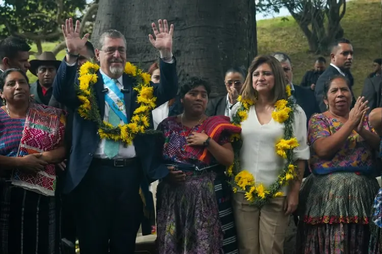 O presidente da Guatemala, Bernardo Arévalo, tomou posse em 15 de janeiro de 2024 (Edgar CALDERON/AFP Photo)