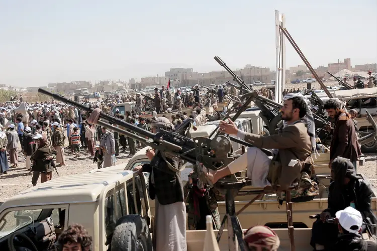 Rebeldes lançam ataques do Iêmen e têm o apoio do Irã (Mohammed Hamoud/Getty Images)