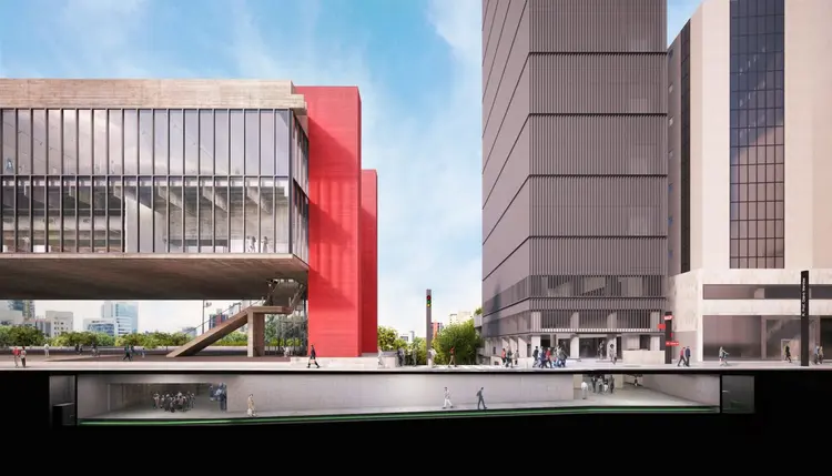 Masp: novo edifício terá conexão subterrânea (Divulgação/Divulgação)