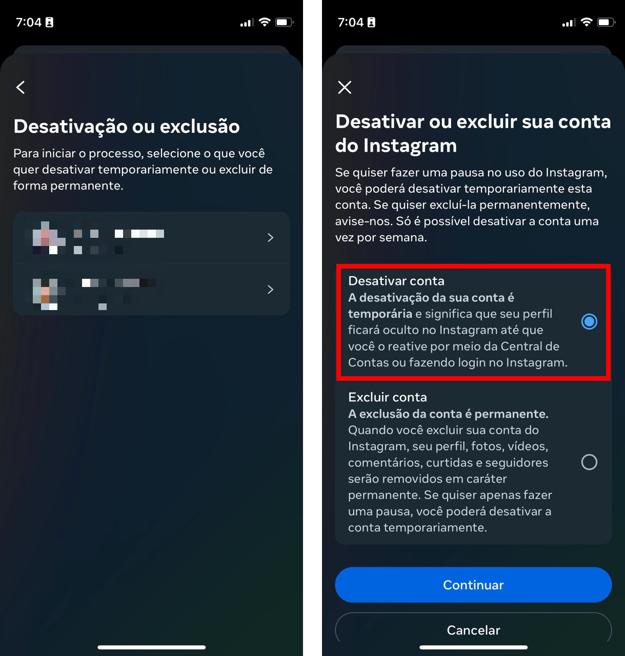Como desativar o Instagram temporariamente pelo celular ou computador ...