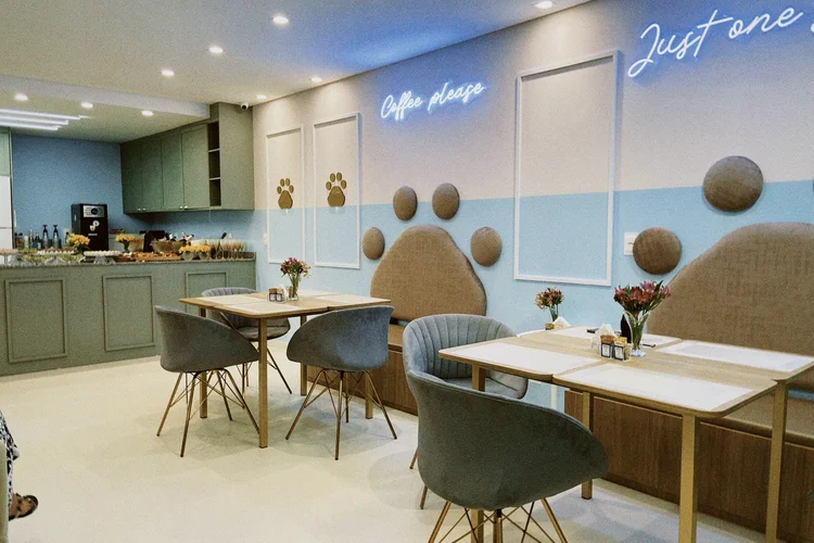 Peteca Pet Café, em Itajaí, Santa Catarina. (Divulgação/Divulgação)