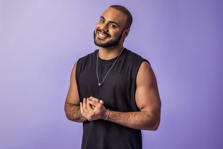 Marcus atendeu o primeiro Big Fone do BBB 24 (Globo/Fabio Rocha/Divulgação)