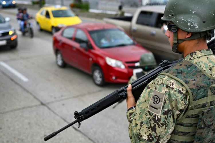 Noboa: As Forças Armadas fizeram um grande trabalho, reduzimos o número de mortes violentas (AFP/AFP Photo)