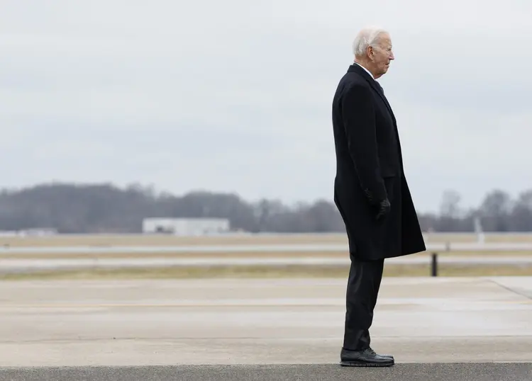 Joe Biden: presidente esteve em cerimônia militar em Dover na sexta, 2 (Kevin Dietsch/AFP)
