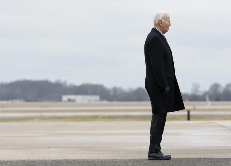 Joe Biden: presidente esteve em cerimônia militar em Dover na sexta, 2 (Kevin Dietsch/AFP)