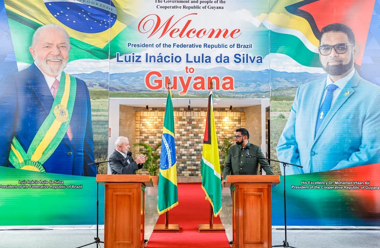 Lula deu a declaração a jornalistas na Guiana (Ricardo Stuckert/Flickr)