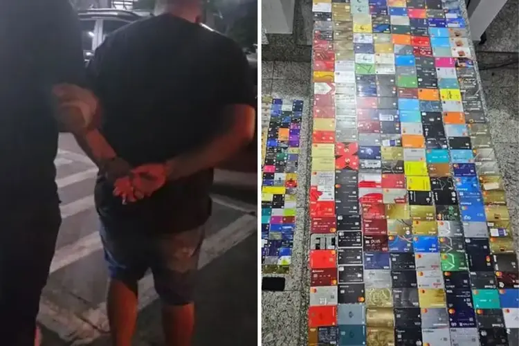 O golpe da maquininha ocorre quando as vítimas dão o cartão bancário ao criminoso para efetuar uma compra, e digitam a senha no equipamento (Polícia Civil/Divulgação)