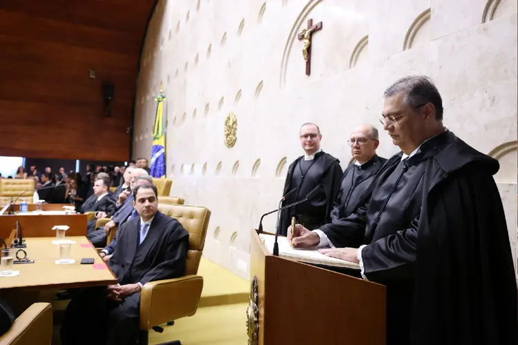 Flávio Dino toma posse como ministro do Supremo Tribunal Federal nesta quinta-feira (Antonio Augusto/SCO/STF/Divulgação)
