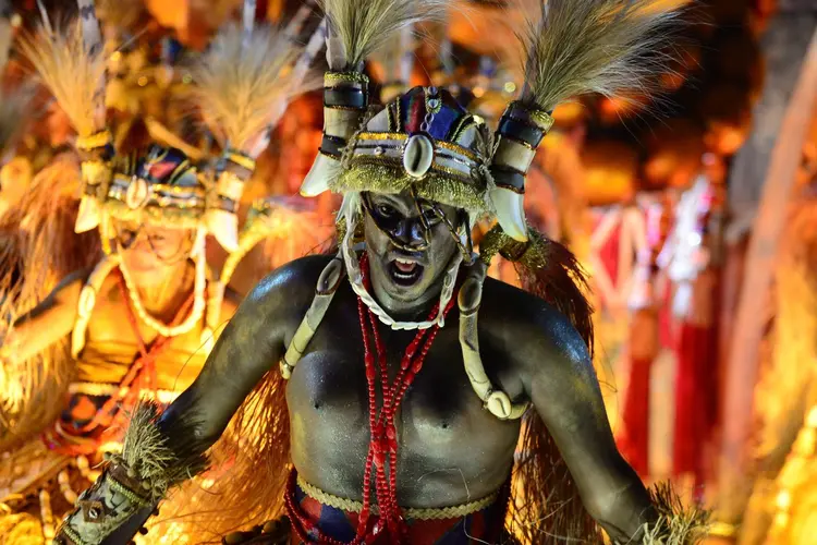 Desfile da escola de samba Portela no Grupo Especial do Carnaval do Rio de Janeiro 2024. (PETER ILICCIEV/Estadão Conteúdo)