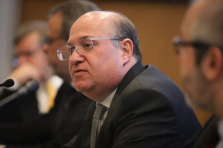 Ilan Goldfajn, president of the Central Bank of Brazil, speaks during a press conference in Brasilia, Brazil, on Thursday, Dec. 20, 2018. Seasonal dollar outflows related to corporate remittances, as well as domestic and international issues, are having an impact on Brazils real, Goldfajn told reporters in Brasilia. Photographer: Andre Coelho/Bloomberg via Getty Images