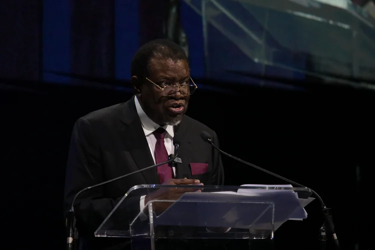 Hage Geingob: presidente namibiano estava em tratamento contra o câncer (Dwayne Senior/Bloomberg /Getty Images)