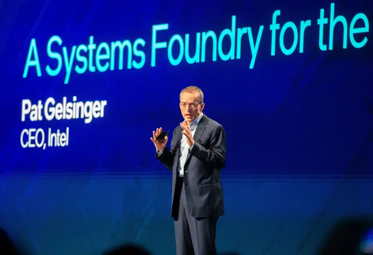 CEO da Intel, Pat Gelsinger, durante evento anual da empresa (Andrej Sokolow/picture alliance/Getty Images)