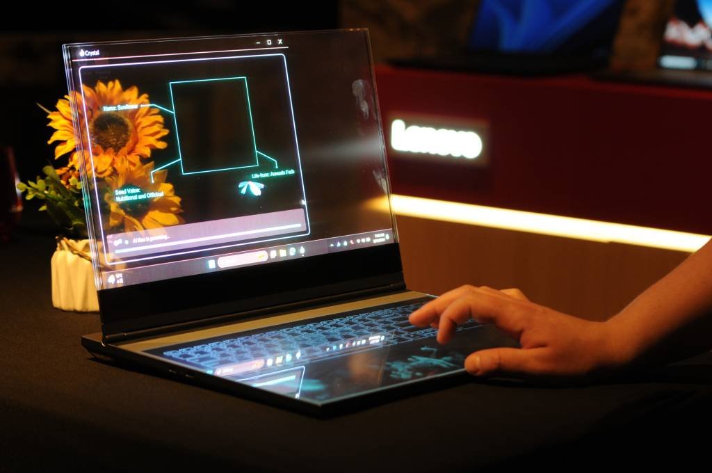 Lenovo lança protótipo de laptop com tela transparente e realidade aumentada