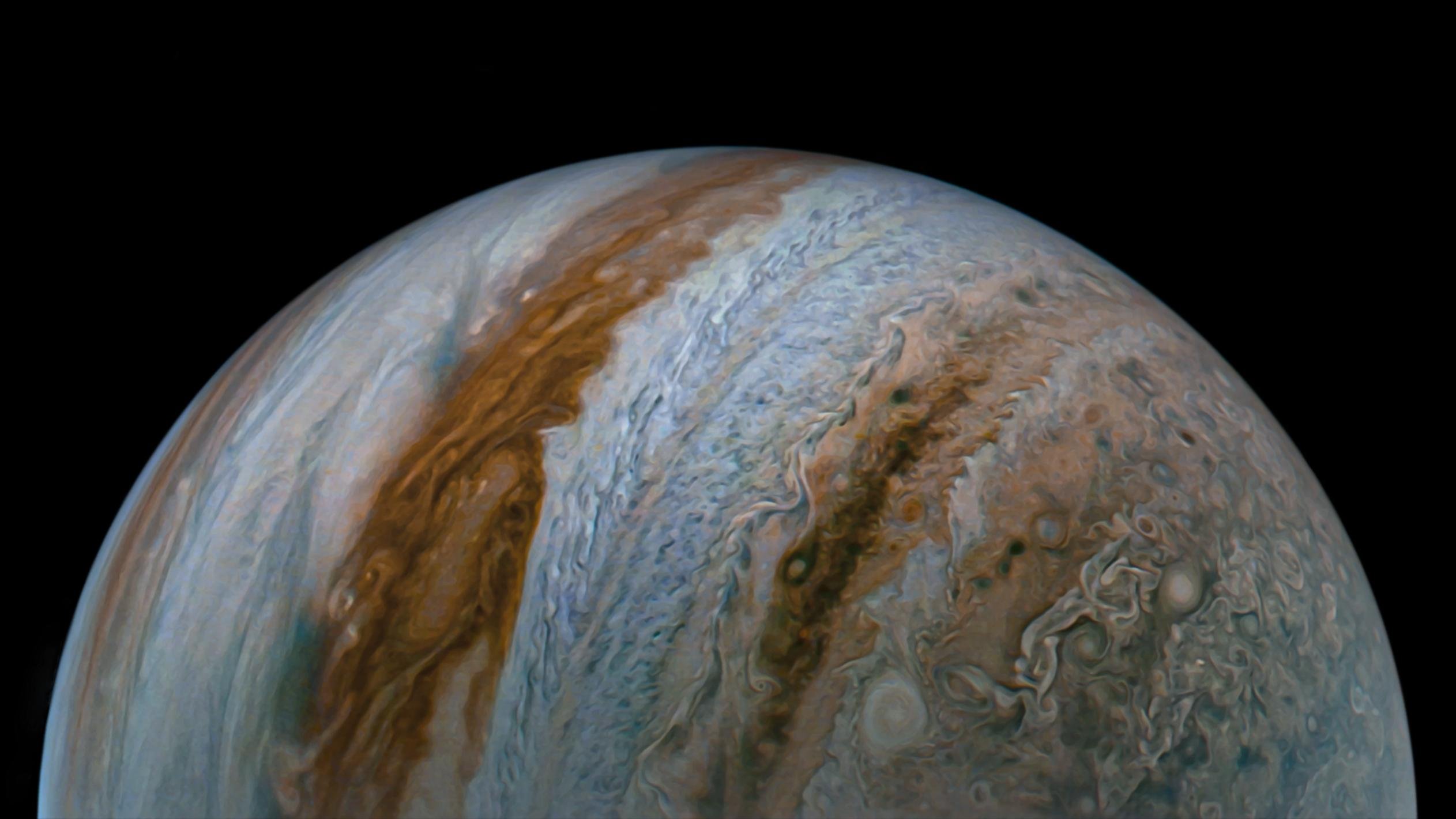 Júpiter visto pela JunoCam da Nasa