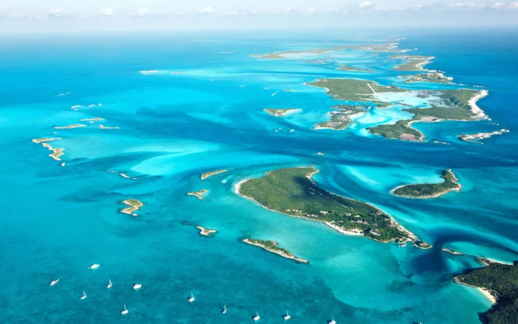 Visão aérea das Bahamas ( Bahamas Ministry of Tourism, Investments and Aviation (BMOTIA/Divulgação)