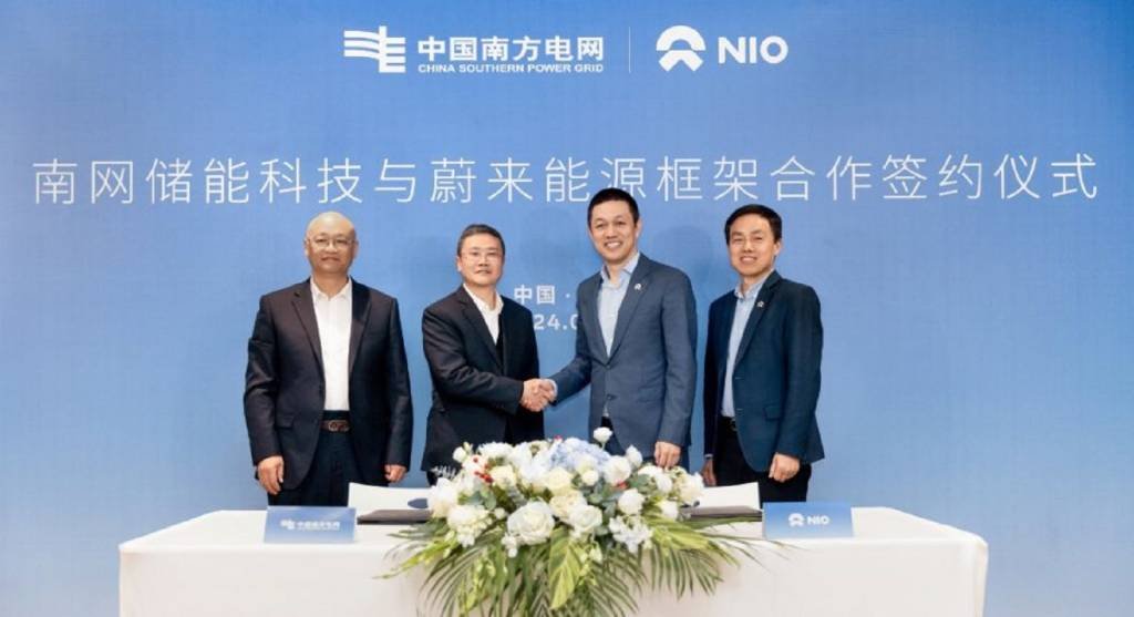 Startup chinesa Nio se une à China Southern Power Grid para construir rede de troca de bateria