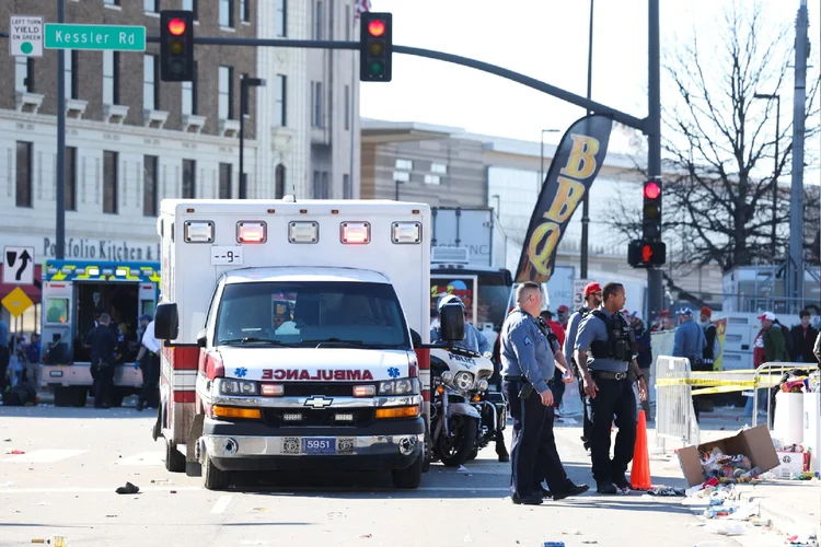 Pessoas ficaram feridas após ataque a tiros em Kansas City (Jamie Squire/AFP Photo)