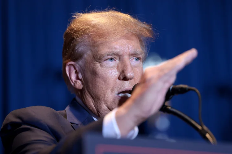 Donald Trump, durante evento na Carolina do Sul (WIN MCNAMEE/Getty Images)