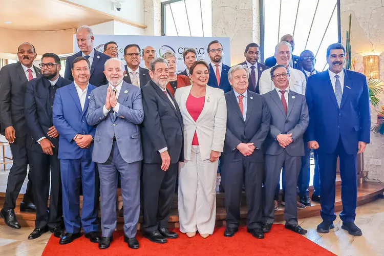 Guterres participou da cúpula da Celac, que reuniu Luiz Inácio Lula da Silva, Gustavo Petro, Nicolás Maduro e Miguel Díaz-Canel (Ricardo Stuckert/Flickr)