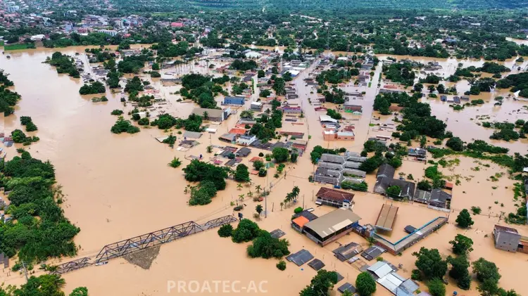 Enchentes no RS: medidas serão tomadas por causa das chuvas no estado (Prefeitura de Brasiléia/Divulgação)