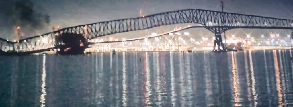 Ponte de 2,5 km em Baltimore desaba após ser atingida por navio; veja momento