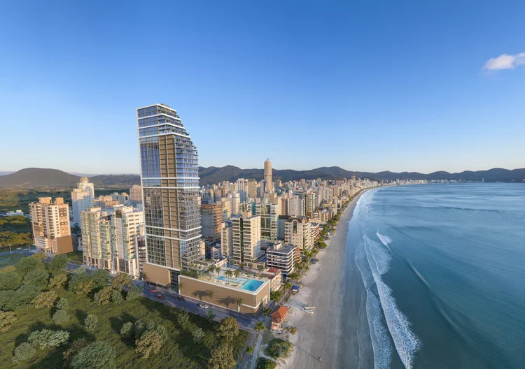 Itapema é a segunda cidade no ranking nacional de valorização imobiliária, onde o preço médio do metro quadrado é de R$ 13,5 mil, de acordo com o FipeZAP. (Divulgação/Divulgação)