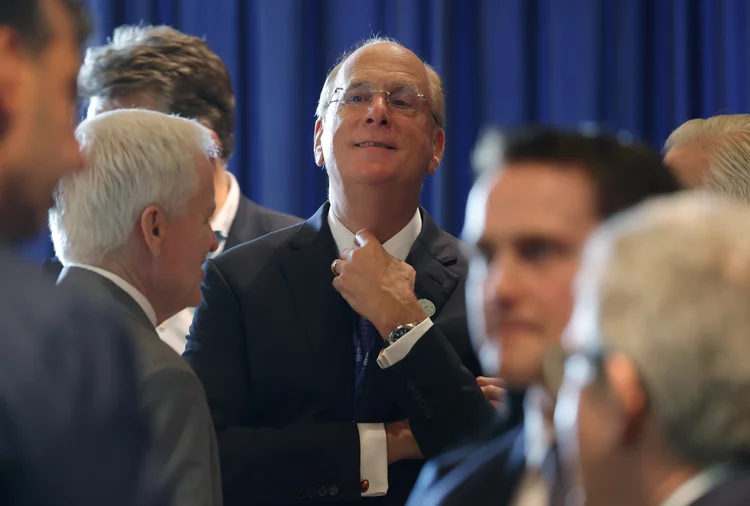 Larry Fink, CEO da BlackRock: "nada pode tirar mais gente da pobreza do que o capitalismo" (Sean Gallup/Getty Images)