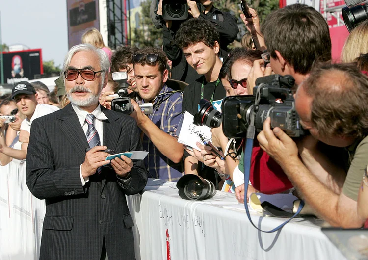 Hayao Miyazaki é um cineasta japonês de 83 anos que, mais uma vez, lançou uma obra que concorre ao Oscar de melhor animação (Daniele Venturelli / Colaborador/Getty Images)