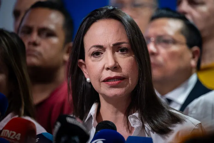 María Corina Machado, principal nome da oposição ao chavismo (Gaby Oraa/Getty Images)