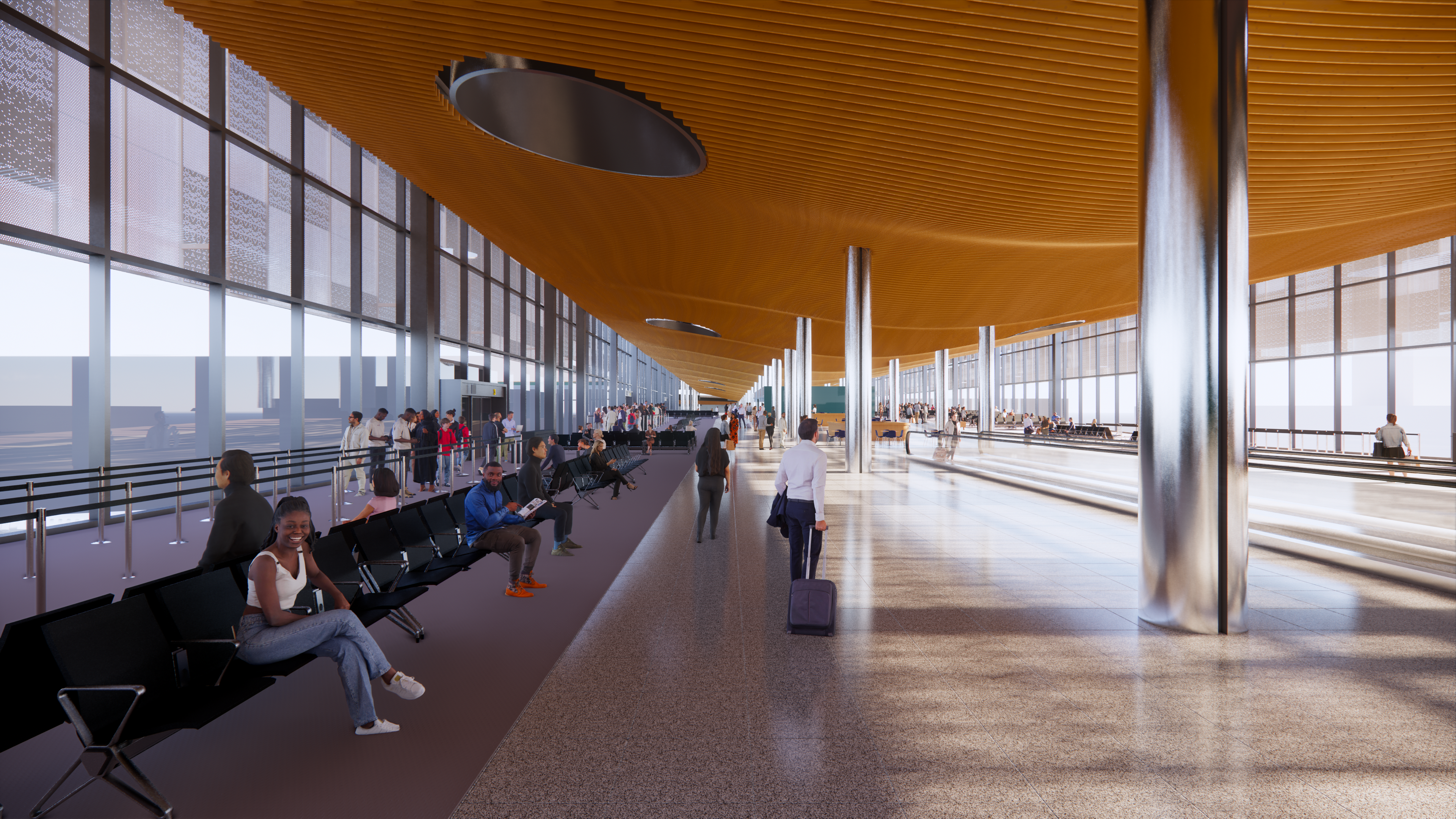 Aeroporto de Congonhas: projeção de como deve ficar o terminal após as obras, previstas para conclusão em 2028