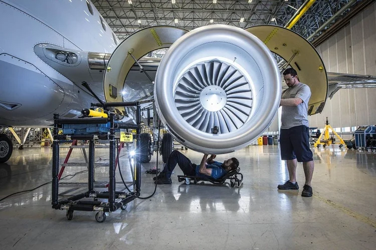 Embraer: Portfólio de novos produtos, num momento de demanda maior que a oferta (Foto: Germano Lüders/Exame) (Germano Lüders/Exame)