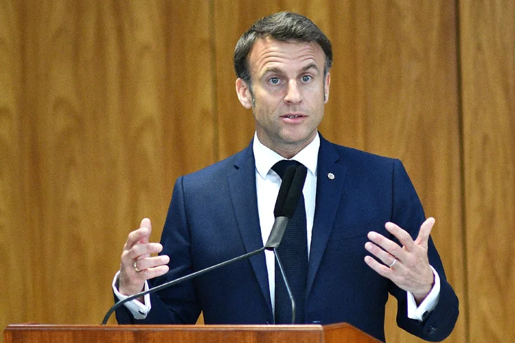 Emmanuel Macron, presidente da França (Claudio Reis/Getty Images)