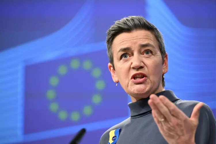 A vice-presidente da Comissão Europeia Margrethe Vestager  (Aldo Gamboa, Olivier Baube/AFP Photo)