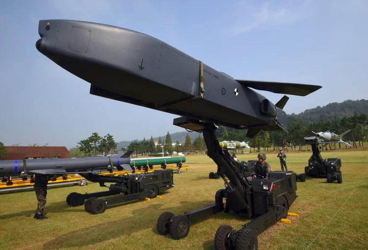 Míssil Taurus, de longo alcance, exibido na Coreia do Sul (AFP)