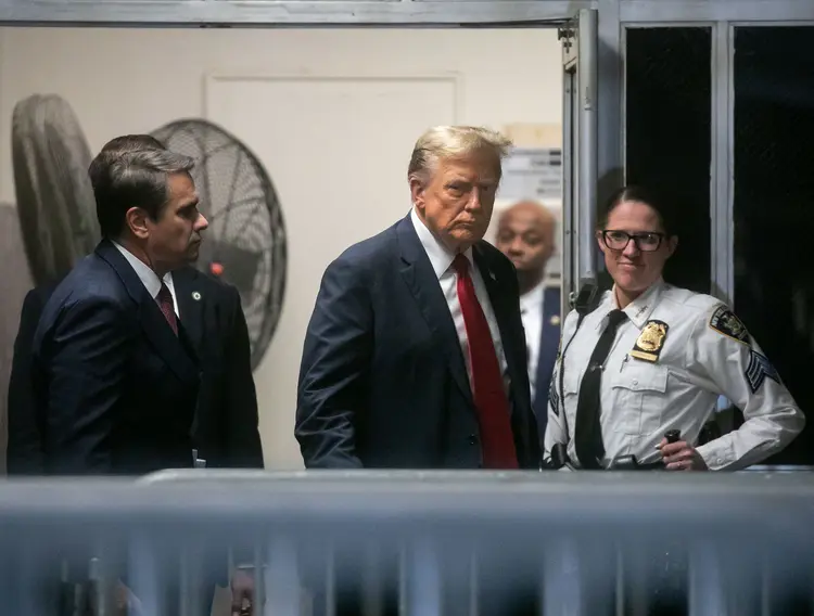 Trump: ex-presidente está sendo julgado em Nova York (Michael Nagle / POOL / AFP)