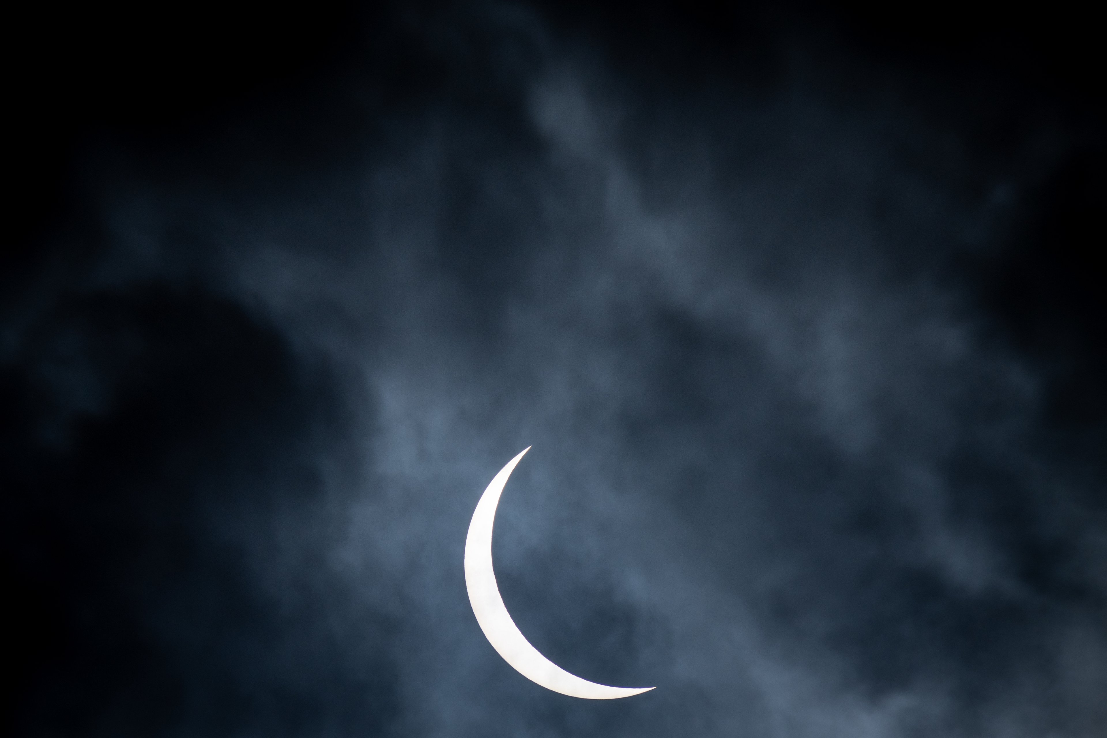 Eclipse solar visto em Washington, em 8 de abril de 2024