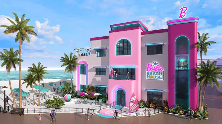 Casa de praia da Barbie no parque de diversões da Mattel
 (Mattel/Divulgação)