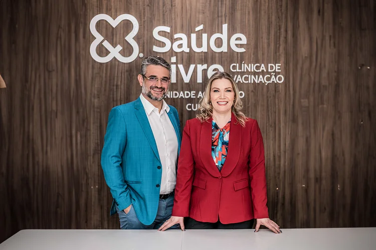 Rosane e Fábio Argenta, da Saúde Livre Vacinas: queremos chegar a 130 clínicas em operação até dezembro  (Saúde Livre Vacinas/Divulgação)