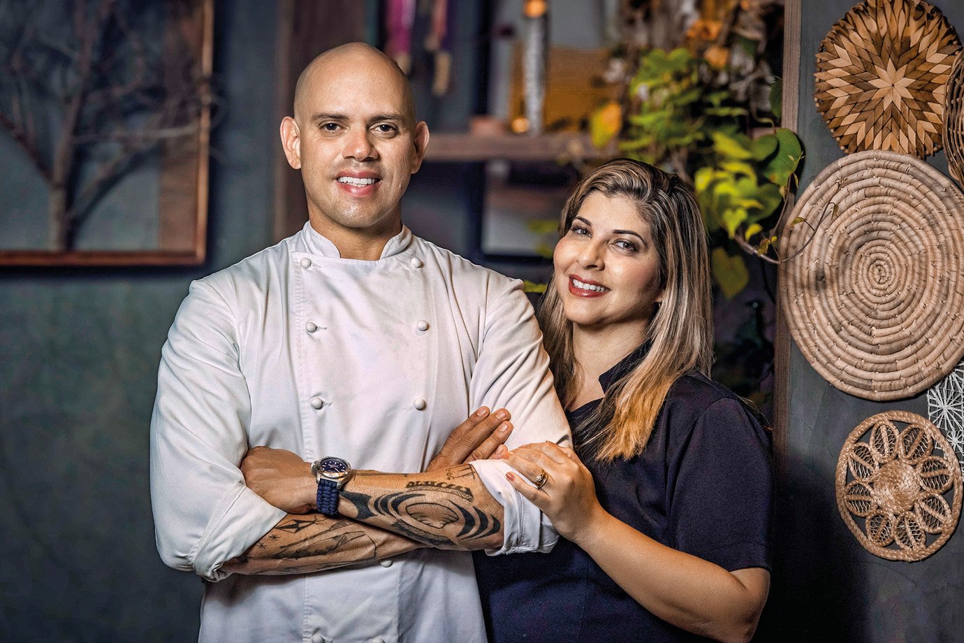 Os chefs Fabrício Lemos e Lisiane Arouca, do Origem: pesquisa sobre o povo brasileiro para desenvolver o cardápio