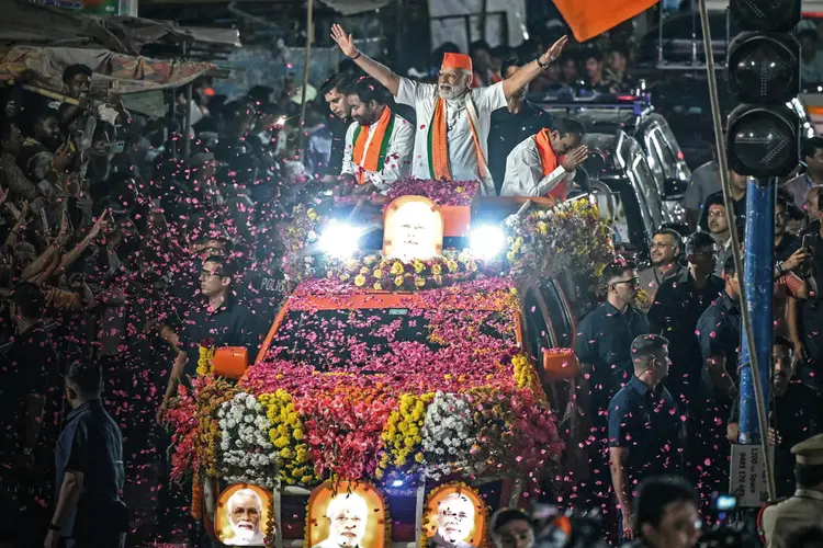 Narendra Modi é favorito na disputa eleitoral na Índia (Noah Seelam/AFP/Getty Images)