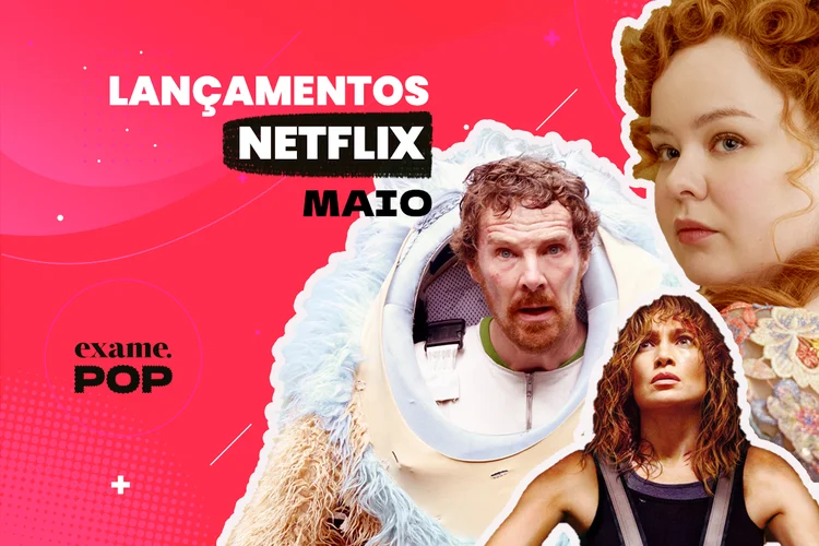 Veja o que chega ao catálogo da Netflix no mês de maio (Arte / EXAME)