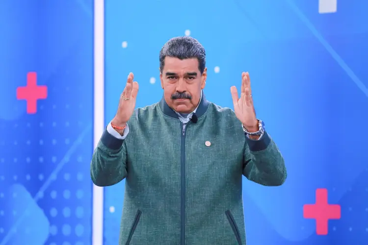 Nicolás Maduro, presidente da Venezuela, em seu programa de TV, "Con Maduro+" (Nicolás Maduro no X)