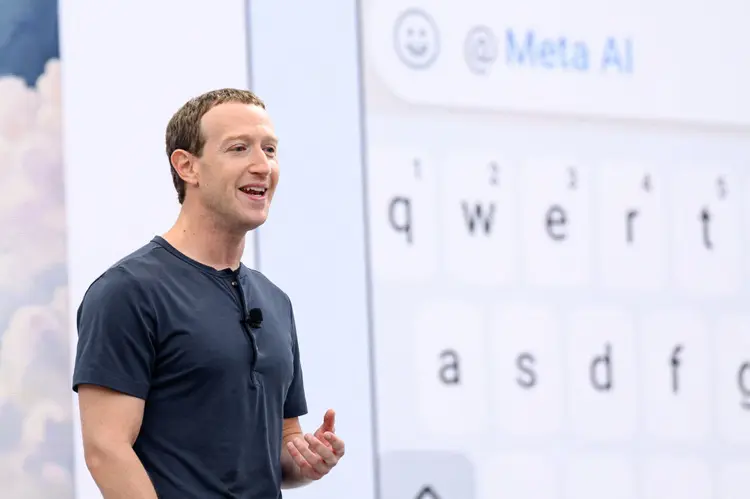 Mark Zuckerberg, CEO da Meta: apesar da aposta forte em IA, a tecnologia não está por trás dos resultados dessas três big techs (JOSH EDELSON/Getty Images)
