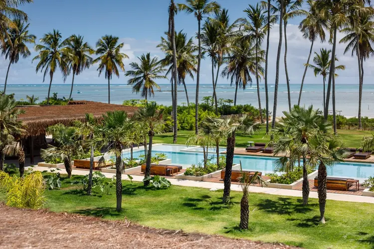 Área da piscina do Mahré Hotel. (Rui Nagae /Divulgação)