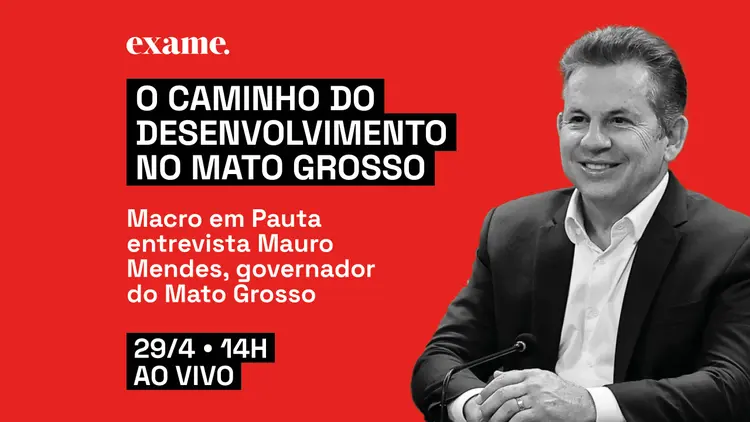 O governador do Mato Grosso, Mauro Mendes (União Brasil), será o entrevistado do programa Macro em Pauta nesta segunda-feira, 29 (Exame/Exame)