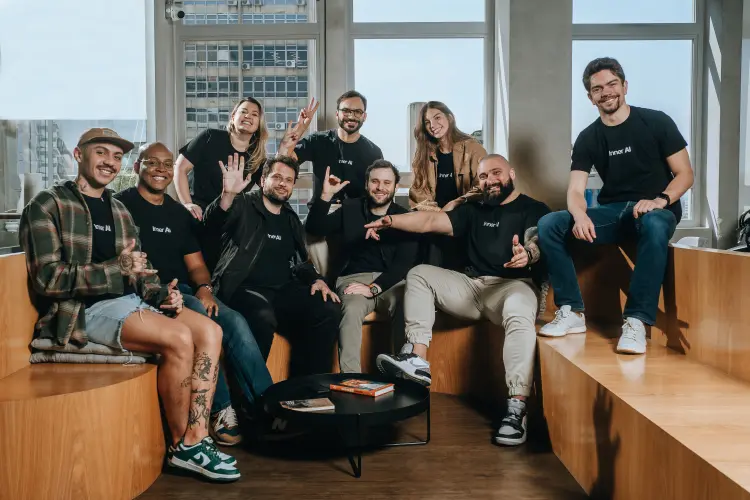 Equipe da Inner AI: rodada foi liderada pelo fundo brasileiro Canary com participação adicional da LASP Capital, Play9, Alexia Ventures, Crivo Ventures e Newtopia VC