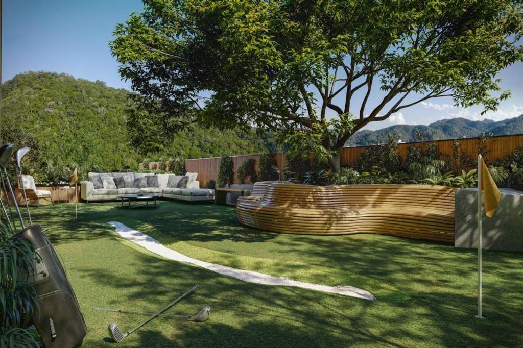 Conheça apartamento avaliado em R$ 19,8 milhões com campo de golfe e piscina suspensa na varanda